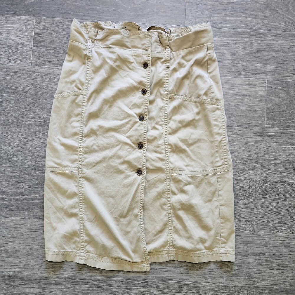 Banana Republic Skirt Tan Paperbag Cargo Preppy